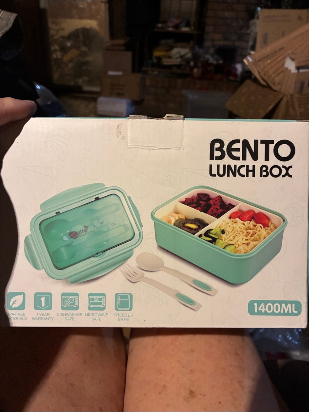 Bento Lunch Box - Mint Green 1400ml